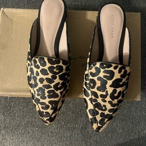 Cole Haan Women's Leopard Print Slippers